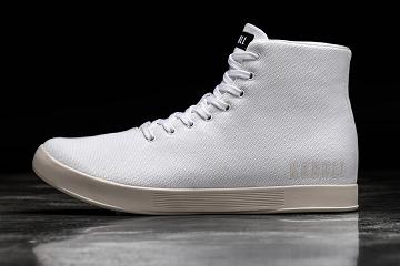 Women's Nobull High-Top Ivory Canvas Trainers White | SG A2906H